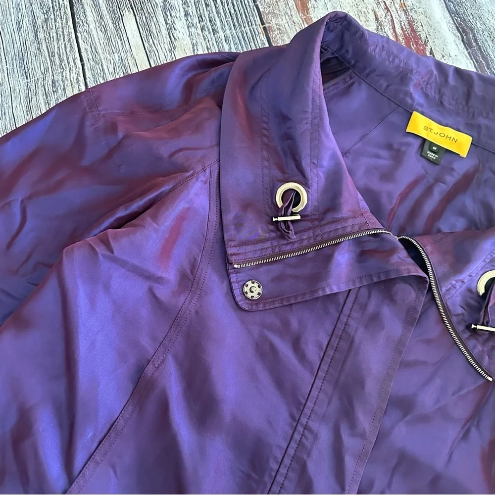 St. John Iridescent Purple Swing Jacket - Picture 5 of 8